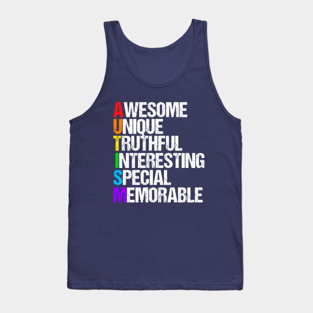 Awesome Autism Pride Tank Top by epiclovedesigns